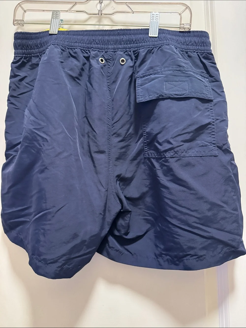 Polo by Ralph Lauren Navy Blue Swim Trunks with Yellow Pony Men L